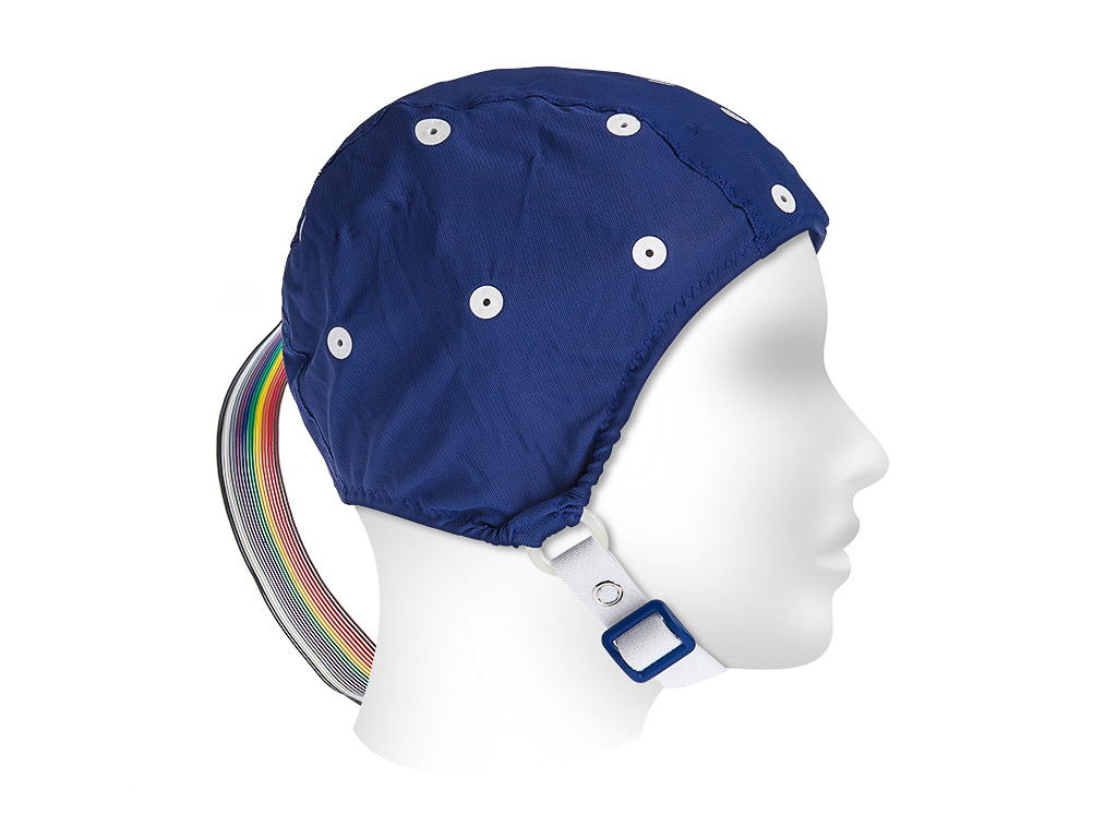 Электродная шапочка Electro Cap для регистрации 19 - канальной ЭЭГ, синяя 