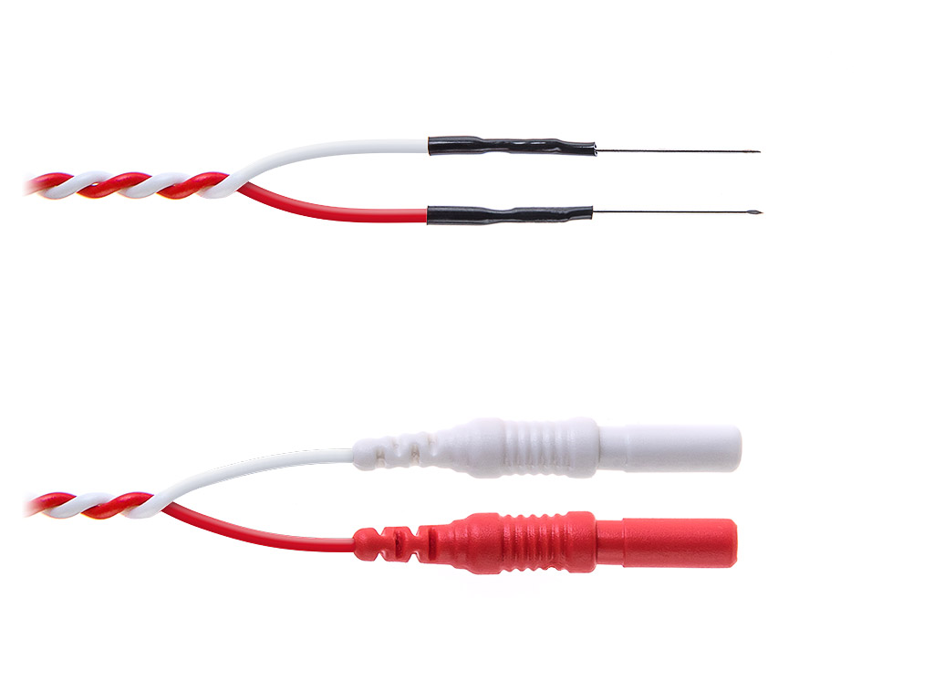 Twisted paired needle electrode