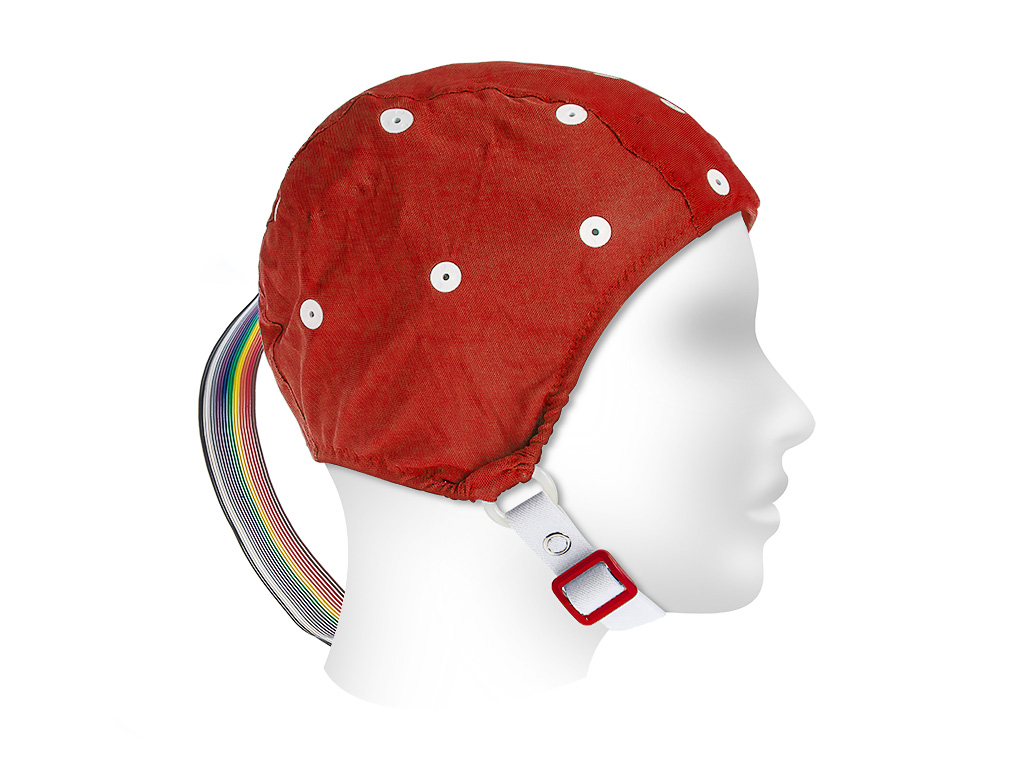 Electrode cap Electro-Cap for 19-channel EEG recording, red 