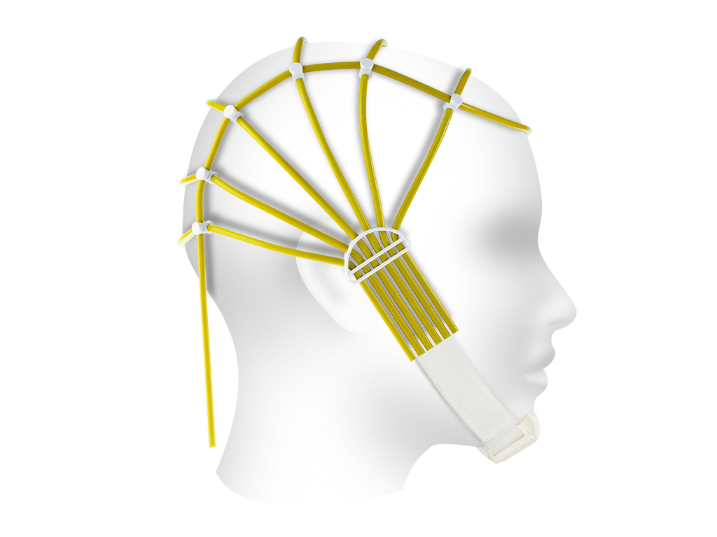 Шлем для крепления электродов ЭЭГ, желтый 
