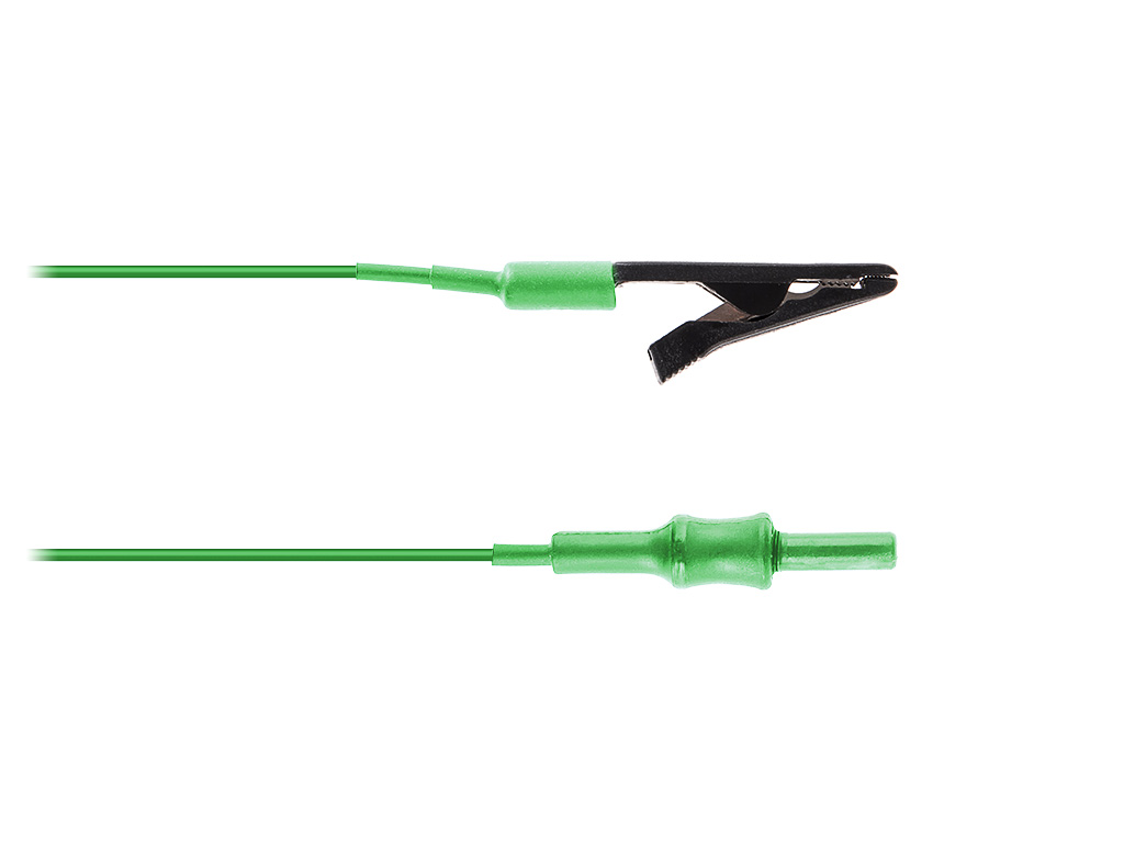 Cable for disposable electrode: “Alligator” clip - touch-proof