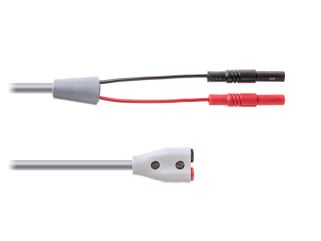 Cable for stimulating electrode with touch-proof connector