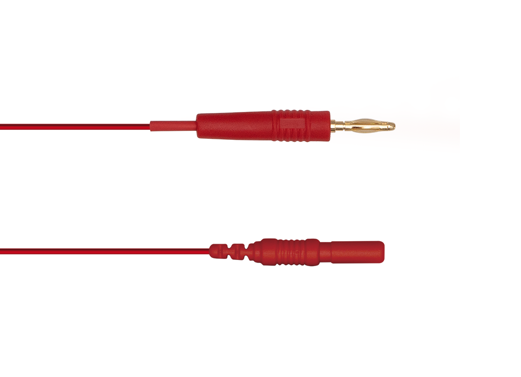 Cable for electrode connection: banana – touch-proof