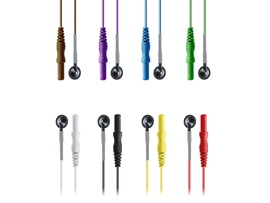 Set of cup electrodes for EMG and EP