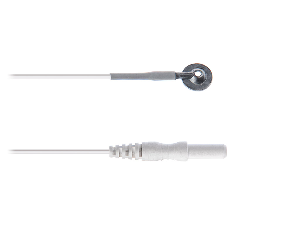 Cup electrode with cable for EEG and EP