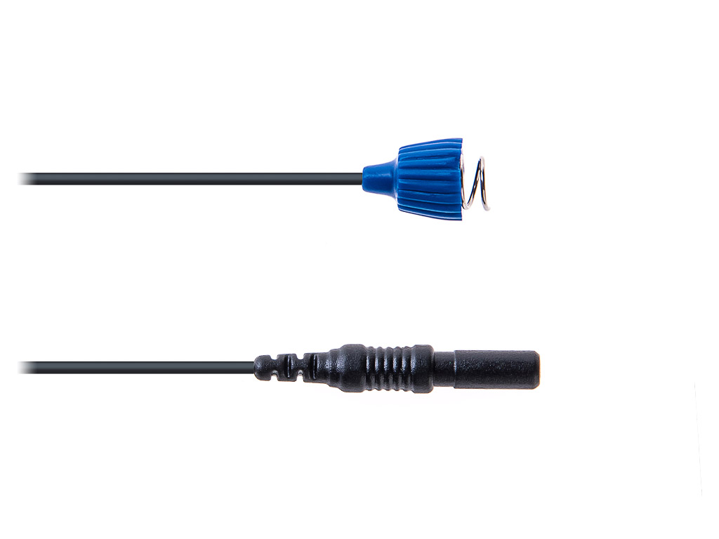 Cork screw needle electrode