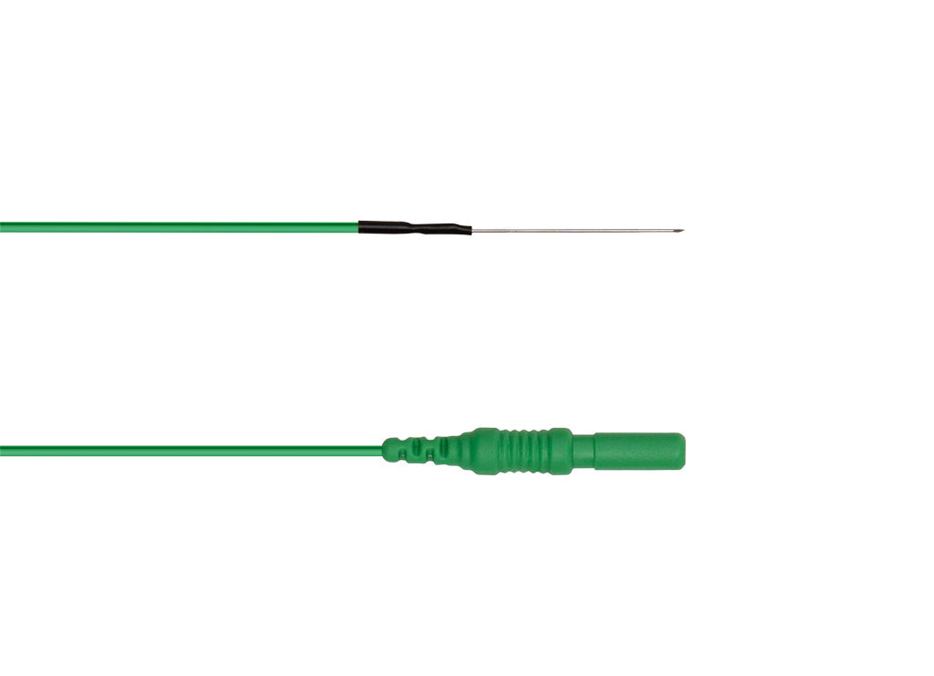 Subdermal needle electrode: 22 mm needle length, 0.40 mm needle diameter, 150 cm cable, code MN4022D15SRU