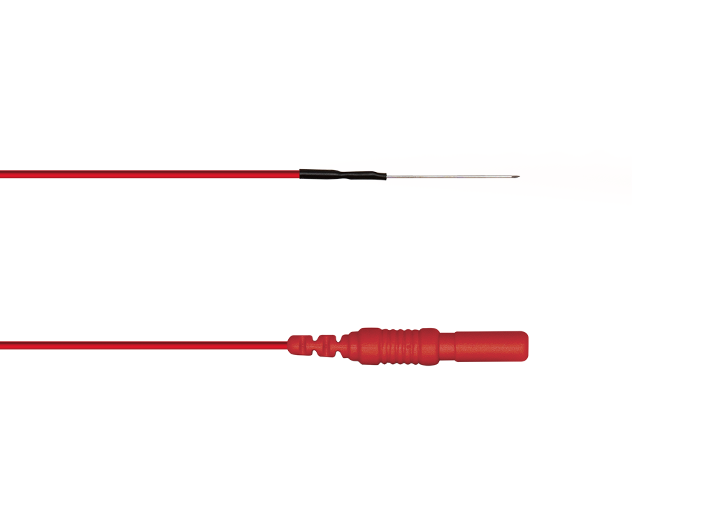 Subdermal needle electrode: 18 mm needle length, 0.40 mm needle diameter, 100 cm cable, code MN4018D10SRU