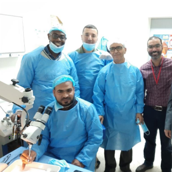 First temporal dissection and cochlear implantation course
