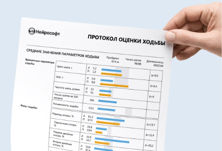 «Стэдис-Степ» позволяет регистрировать параметры ходьбы по ГОСТ Р 53871-2021