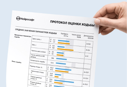 «Стэдис-Степ» позволяет регистрировать параметры ходьбы по ГОСТ Р 53871-2021